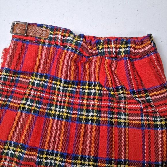 Smiths Bermuda Kilt Youth Size 4 Red Royal Stewart Tartan Traditional England - Picture 6 of 16